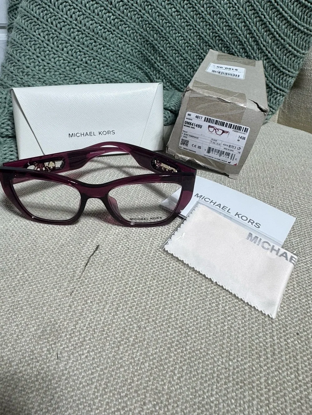 NWT Michael Kors Puglia Berry Transparent Glasses